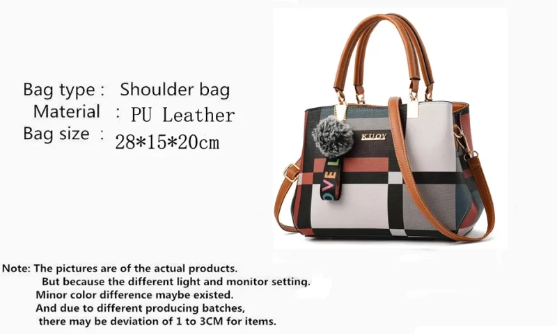 Yogodlns New Luxury Handbag Women Stitching Wild Messenger Bags Designer Brand Plaid Shoulder Bag Female Ladies Totes - Image 19